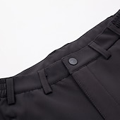cheap Bottoms-Men&#039;s Fleece Lined Pants Waterproof Hiking Pants Trousers Softshell Pants Winter Outdoor Thermal Warm Windproof Breathable Elastic Waist Fleece Bottoms Army Navy Grey Black Hunting Fishing Skiing