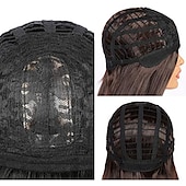 cheap Black &amp; African Wigs-Synthetic Wig Curly Short Bob Wig Short Black / Brown Synthetic Hair 28 inch Men&#039;s Party Fashion Comfy Black Brown