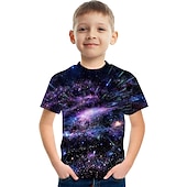 Boys 3D Graphic Galaxy T shirt Tee Short Sleeve 3D Print Summer Active Kids4
