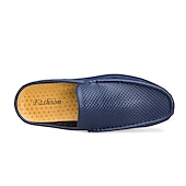 levne sandály-pánské bílé perforované slip-on mokasíny – pohodlné, prodyšné volnočasové boty pro každodenní nošení