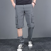 preiswerte Unterteile-Herren Arbeitshose Convertible Hose Wanderhosen Sommer Außen Regular Fit Ripstop Atmungsaktiv Leicht Weich Nylon Unten Armeegrün Grau Khaki Jagd Angeln Klettern M L XL XXL XXXL / Verschleißfestigkeit
