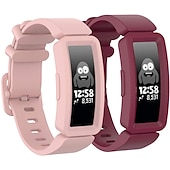 お買い得  Fitbitウォッチバンド-2パック 時計バンド のために Fitbit Ace 2 シリコーン 置換 ストラップ ケース付き ソフト 高通気性 スポーツバンド リストバンド