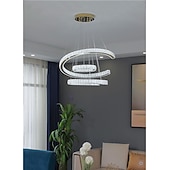 رخيصةأون نجف-3-ring led عاكسة للضوء pandent ضوء كريستال تصميم دائرة الثريا الفولاذ المقاوم للصدأ طبقات النمط الفني النمط الرسمي مطلي بالكهرباء الفنية led 110-240v