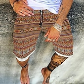 economico Vacanza-Per uomo Pantaloncini Pantaloncini estivi Bermuda Pantaloncini da spiaggia A cordoncino Stampa Stampe astratte Comfort Leggero Lunghezza del ginocchio Per eventi Spiaggia Moda Informale 1 2 Anelastico