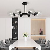 abordables Lustres-6 lumières 8 lumières 75-90-120 cm Conception de Spoutnik Conception de globe Lustre Aluminium Verre Style artistique Globe Géométrique Plaqué LED Style nordique 110-120V 220-240V