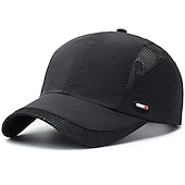 abordables Gorras, sombreros y viseras-Lienzo Gorra de Béisbol Gorra para Correr Gorro para el Sol Mujer Hombre Sombrero Retazos Ajustable Protección Solar Ligero para Aptitud física Béisbal Corriendo Otoño Primavera Verano Negro Gris