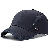 abordables Gorras, sombreros y viseras-Lienzo Gorra de Béisbol Gorra para Correr Gorro para el Sol Mujer Hombre Sombrero Retazos Ajustable Protección Solar Ligero para Aptitud física Béisbal Corriendo Otoño Primavera Verano Negro Gris