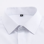 abordables Camisas de vestir para hombres-Hombre Camisa para Vestido Resistente a las arrugas Camisa de cuello Camisas de esmoquin Plano Boda Fiesta Rosa Claro Negro / Blanco Blanco Azul Marino Manga Larga Escote Cuadrado Primavera Otoño Ropa