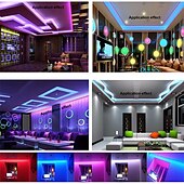 cheap Remote Control-10m 32.8ft Smart App Control Flexible Led Strip Light 5050 RGB SMD 360 LEDs Work with Alexa Google 12V 4A Adapter Kit