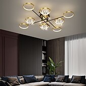 お買い得  フラッシュマウント＆セミフラッシュマウント-4/6/8ヘッドLEDシーリングライトサークルデザインフラッシュマウントライトクリスタルLEDノルディックスタイル220-240v