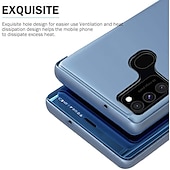 abordables Carcasas Samsung-teléfono Funda Para Samsung galaxia S24 S23 S22 S21 S20 Ultra Plus FE A54 A34 A14 A72 A52 A42 A71 A51 A31 Note 20 Ultra 10 Plus S25 Ultra Funda Completa con Soporte Espejo Activación al abrir
