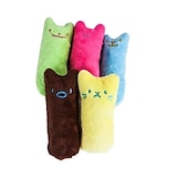abordables Jouets pour chats-2 pièces broyage des dents jouets cataire drôle interactif en peluche jouet pour chat chaton à mâcher jouet vocal griffes morsure de pouce chat menthe pour chats chaud