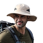 economico Copricapo da esterno-Cappello Per uomo Cappello da sole Cappello a secchiello Cappello da escursionismo Antivento Traspirante Asciugatura Rapida per Pesca Arrampicata Spiaggia Tinta unica Seta Estate Primavera Autunno
