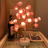 tanie Lampki nocne i dekoracyjne-róża kwiat lampa led lampka nocna róża drzewo ślub urodziny walentynki nowy rok 1 zestaw