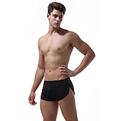 abordables Shorts de sport pour hommes-Homme Short Running Course Short d&#039;athlétisme Bas Sport &amp; Loisir Athleisure Respirable Séchage rapide Doux Aptitude Exercice Physique Marathon Tenue de sport Tenues de Sport Couleur Pleine Noir