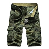 levne Klasický-Pánské Šortky s kapsami Camo šortky Kraťasy Dağcı Şortu Zip Multi kapsa Kamuflážní barva Denní Dovolená Šik ven stylové Vojenská zelená Khaki Neelastické