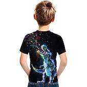 cheap Boy&#039;s 3D Animals-Boys 3D Dinosaur T shirt Short Sleeve 3D Print Summer Active Cute Cool Kids 3-12 Years School Daily