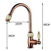 Χαμηλού Κόστους Αποσπώμενος Ψεκαστήρας-τραβήξτε έξω βρύση μίξερ νεροχύτη κουζίνας με ψεκαστήρα, 360 περιστρεφόμενες βρύσες κουζίνας με ψηλό τόξο, vintage μονή λαβή βρύση νερού δοχείου μιας τρύπας με κρύο ζεστό σωλήνα χρυσό ροζ χρυσό