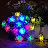 levne Řetězová světla baterie-růžová řetězová světla, 1,5 m, 3 m, 6 m, 10/20/40 LED - teplá bílá vícebarevná dekorativní světla na baterie pro valentýnské svatby a novoroční venkovní párty