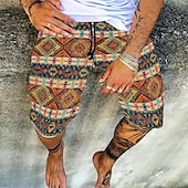 economico Vacanza-Per uomo Pantaloncini Pantaloncini estivi Bermuda Pantaloncini da spiaggia A cordoncino Stampa Stampe astratte Comfort Leggero Lunghezza del ginocchio Per eventi Spiaggia Moda Informale 1 2 Anelastico