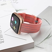 economico Cinturini per orologi Fitbit-Cinturino per orologio  per Fitbit Versa 2 / Versa Lite / Versa SE / Versa Tessuto Nylon Sostituzione Cinghia Chiusura in metallo Regolabili Traspirante Polsino