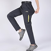 cheap Bottoms-Men&#039;s Convertible Zip Off Pants Hiking Pants Trousers Summer Outdoor Waterproof Breathable Quick Dry Stretchy Pants / Trousers Bottoms Elastic Waist Army Green Dark Grey Elastane Hunting Fishing