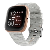 economico Cinturini per orologi Fitbit-Cinturino per orologio  per Fitbit Versa 2 / Versa Lite / Versa SE / Versa Tessuto Nylon Sostituzione Cinghia Chiusura in metallo Regolabili Traspirante Polsino