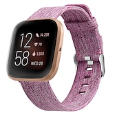 economico Cinturini per orologi Fitbit-Cinturino per orologio  per Fitbit Versa 2 / Versa Lite / Versa SE / Versa Tessuto Nylon Sostituzione Cinghia Chiusura in metallo Regolabili Traspirante Polsino