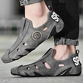 preiswerte Outdoor-Sandalen-Herren Loafer &amp; Slip On Lederschuhe Komfort-Müßiggänger Übergrössen Sommer Loafer Wasser-Schuhe Wanderschuhe Sport Brautkleider schlicht Outdoor Täglich Nappaleder Leder Atmungsaktiv Handgemacht