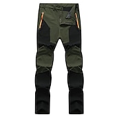 cheap Trousers &amp; Shorts-Men&#039;s Cargo Pants Hiking Pants Work Pants Trousers Safari Outdoor Pants Water Resistant Windproof Quick Dry Stretch 3 Zipper Pocket Elastic Waist Bottoms Black Khaki Army Green Climbing