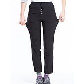 voordelige Bodems-Dames Wandelbroek Zomer Buiten Ademend Sneldrogend Rekken Lichtgewicht Broeken / Regenbroek / Overbroek Kleding Onderlichaam Trekkoord Zak met rits Elastische taille Zwart Paars Elastaan Jagen Vissen