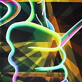 Недорогие Мальчиковое 3D-зрение и геометрия-Дети Мальчики День детей Футболка С короткими рукавами Зеленый Белый Цвет радуги 3D печать 3D-печати Контрастных цветов 3D Универсальные С принтом Классический На каждый день Уличный стиль Спорт 2-12