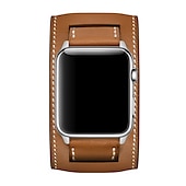 cheap Apple Watch Bands-Genuine Leather Smart Watch Band Compatible with Apple iWatch 49mm 45mm 44mm 42mm 41mm 40mm 38mm Sreies Ultra SE 8 7 6 5 4 3 2 1 for Smartwatch Strap Wristband Women Luxury Bracelet