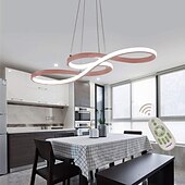 economico Modello a cerchio-lampadario a led 75 cm lampadario dimmerabile acrilico regolabile nota design moderno per la casa soggiorno illuminazione solo dimmerabile con telecomando