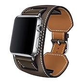 cheap Apple Watch Bands-Genuine Leather Smart Watch Band Compatible with Apple iWatch 49mm 45mm 44mm 42mm 41mm 40mm 38mm Sreies Ultra SE 8 7 6 5 4 3 2 1 for Smartwatch Strap Wristband Women Luxury Bracelet
