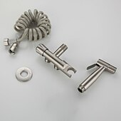 お買い得  ビデ用蛇口-単穴ビデ ステンレススチール製 自動洗浄 コンテンポラリー / シングルハンドル 1穴