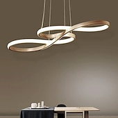 economico Modello a cerchio-lampadario a led 75 cm lampadario dimmerabile acrilico regolabile nota design moderno per la casa soggiorno illuminazione solo dimmerabile con telecomando