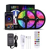 Χαμηλού Κόστους Έλεγχος μέσω WiFi-led strip φώτα bluetooth μουσικής συγχρονισμός 40/30/20/10m αλλαγή χρώματος ταινία led 40 πλήκτρα τηλεχειριστήριο ενσωματωμένο με εφαρμογή μικροφώνου ελεγχόμενα φώτα led 5050 rgb εφαρμογή