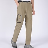 cheap Bottoms-Men&#039;s Convertible Zip Off Pants Hiking Pants Trousers Summer Outdoor Waterproof Breathable Quick Dry Stretchy Pants / Trousers Bottoms Elastic Waist Army Green Dark Grey Elastane Hunting Fishing