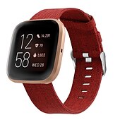 economico Cinturini per orologi Fitbit-Cinturino per orologio  per Fitbit Versa 2 / Versa Lite / Versa SE / Versa Tessuto Nylon Sostituzione Cinghia Chiusura in metallo Regolabili Traspirante Polsino