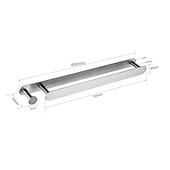cheap Towel Bars-Towel Rail, Strong Self Adhesive Black Towel Holder Stainless Steel Wall Mounted