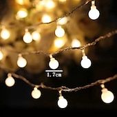 cheap USB String Lights-Elegant Wedding Reception Party Globe String Lights 6M 40LEDs Mini Ball Fairy Light for Outdoor Patio Garden Wedding Decoration Holiday Party Courtyard Lamp USB Powered