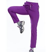 voordelige Bodems-Dames Wandelbroek Zomer Buiten Ademend Sneldrogend Rekken Lichtgewicht Broeken / Regenbroek / Overbroek Kleding Onderlichaam Trekkoord Zak met rits Elastische taille Zwart Paars Elastaan Jagen Vissen