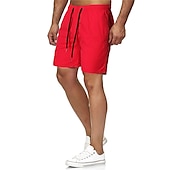 cheap Men&#039;s Swimming Shorts-Men&#039;s Board Shorts Swim Shorts Swim Trunks Beach Shorts Drawstring Elastic Waist Print Solid Color Print Quick Dry Outdoor Knee Length Daily Beach Hawaiian Chino Grass Green Black Micro-elastic