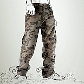 cheap Cargo Pants-Men&#039;s Work Pants Hiking Cargo Pants Hiking Pants Trousers Camo Outdoor Ripstop Multi Pockets Breathable Soft Cotton Pants / Trousers Bottoms Jungle camouflage Army Green Camouflage Grey Khaki Work