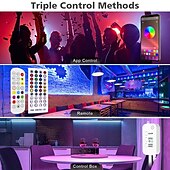 Χαμηλού Κόστους Έλεγχος μέσω WiFi-led strip φώτα bluetooth μουσικής συγχρονισμός 40/30/20/10m αλλαγή χρώματος ταινία led 40 πλήκτρα τηλεχειριστήριο ενσωματωμένο με εφαρμογή μικροφώνου ελεγχόμενα φώτα led 5050 rgb εφαρμογή
