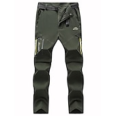 cheap Bottoms-Men&#039;s Convertible Zip Off Pants Hiking Pants Trousers Summer Outdoor Waterproof Breathable Quick Dry Stretchy Pants / Trousers Bottoms Elastic Waist Army Green Dark Grey Elastane Hunting Fishing
