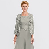 cheap Mother&#039;s Wraps-Mother&#039;s Wraps Bolero Coats / Jackets Elegant 3/4 Length Sleeve Floral Lace Wedding Guest Wraps With Lace For Fall Wedding Event Formal Party Spring &amp; Summer Only Wraps dress to impress 2025