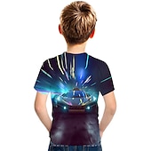 cheap Boy&#039;s 3D Sports &amp; Game-Boys 3D Graphic Car 3D Print T shirt Tee Short Sleeve 3D Print Summer Active Fashion Cool Kids 3-12 Years