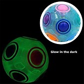 billige Magiske kuber-regnbue puslespill ball kube magisk regnbue ball puslespill fargeskift puslespill ball fidget leketøy stress reliever hjernetrim for festlige og voksne sett med 2